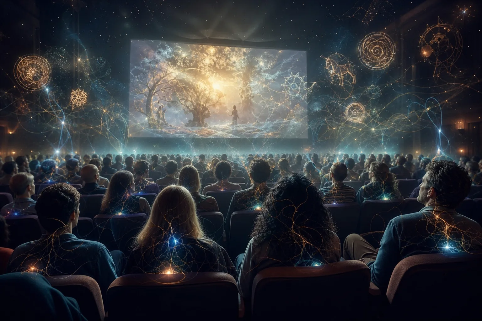 Màn ảnh cinema như giấc mơ công cộng, đám đông đồng bộ nervous system qua các biểu tượng mythic