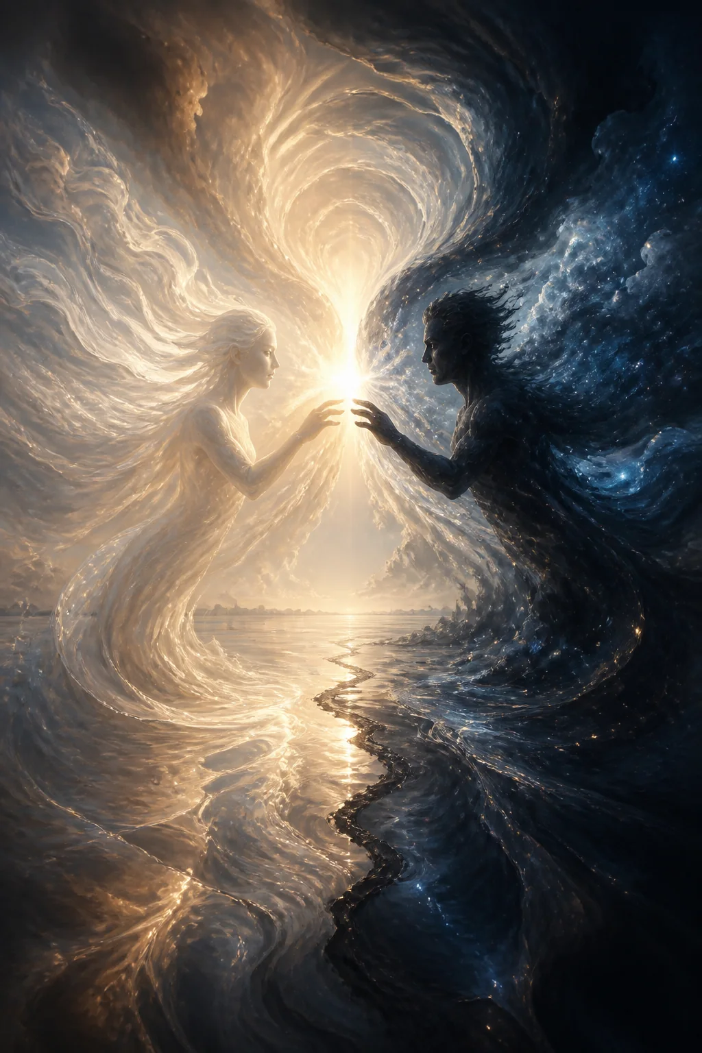 Một field sáng duy nhất phân cực thành hai lực bổ sung, duality nằm bên trong unity chứ không tách khỏi unity