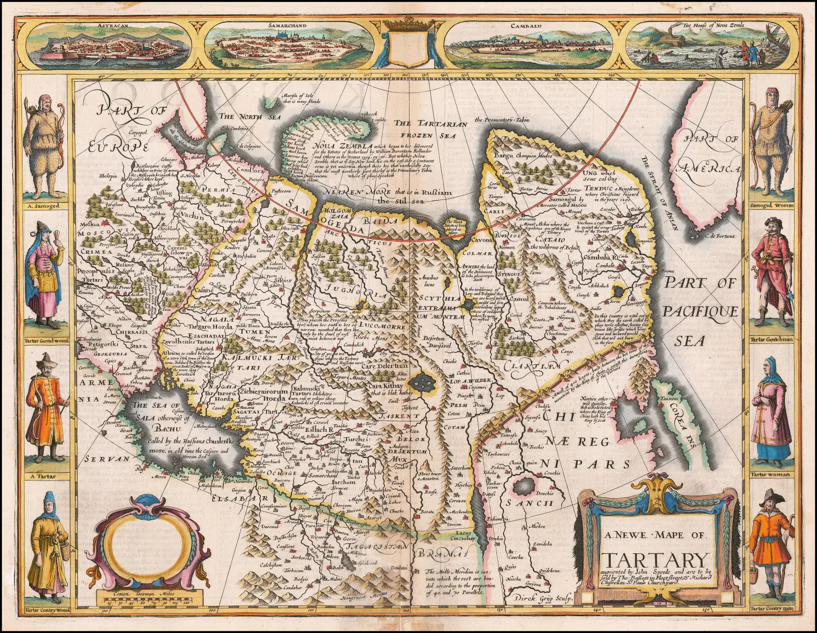 A Newe Mape of Tartary — John Speed, 1626
