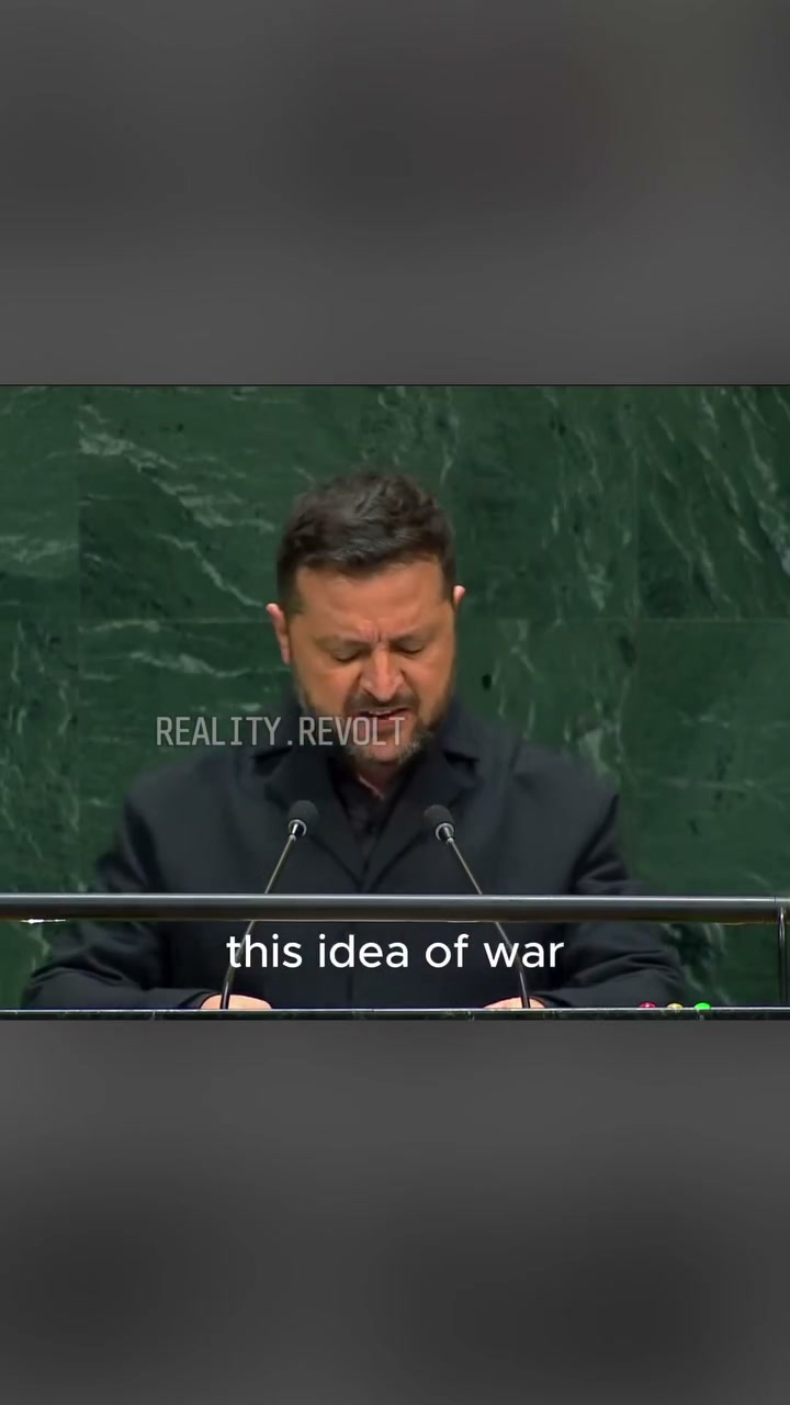 Câu this idea of war từ bài phát biểu của Zelensky tại Liên Hiệp Quốc