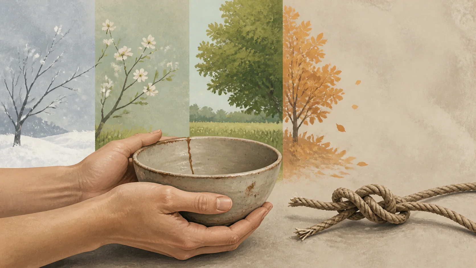 đời sống có đau đớn, đổi thay và bàn tay nắm năm dòng kinh nghiệm, không phủ màu tuyệt vọng