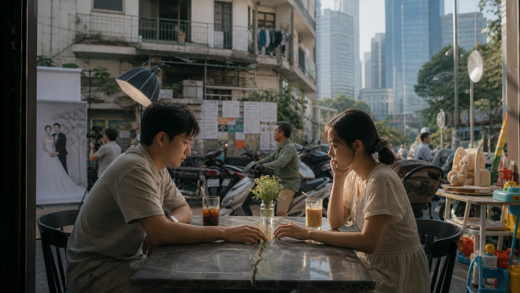Một cặp đôi Việt Nam trước những vết nứt sớm do áp lực nhà ở, công việc và sinh con